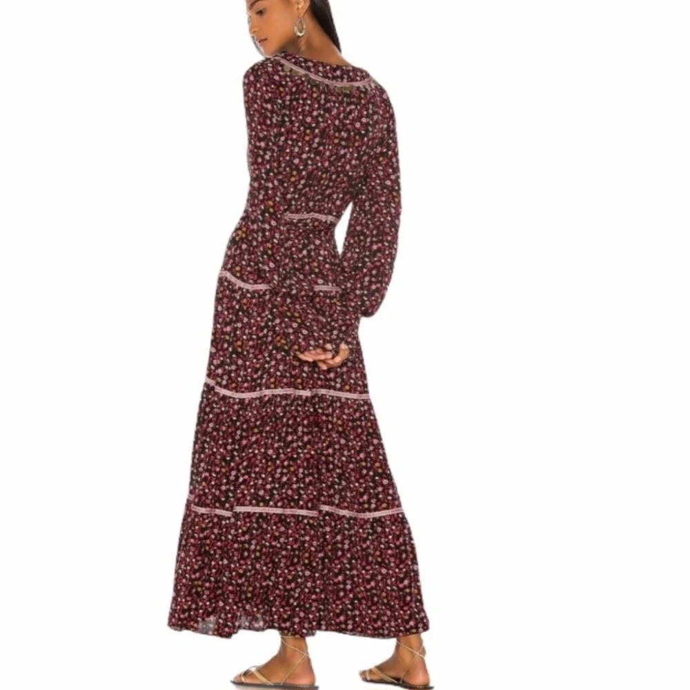 Free People Take A Little Time Floral Long Sleeve Maxi Dress